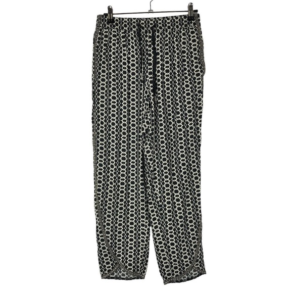 Anthropologie Hei Hei Black & White Tulip Hem Printed Soft Pants XS - Picture 1 of 4